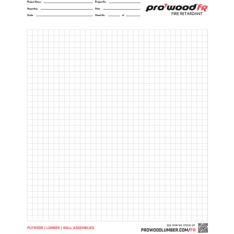 ProWood FR BASE Grid Tearpad (50/pack)