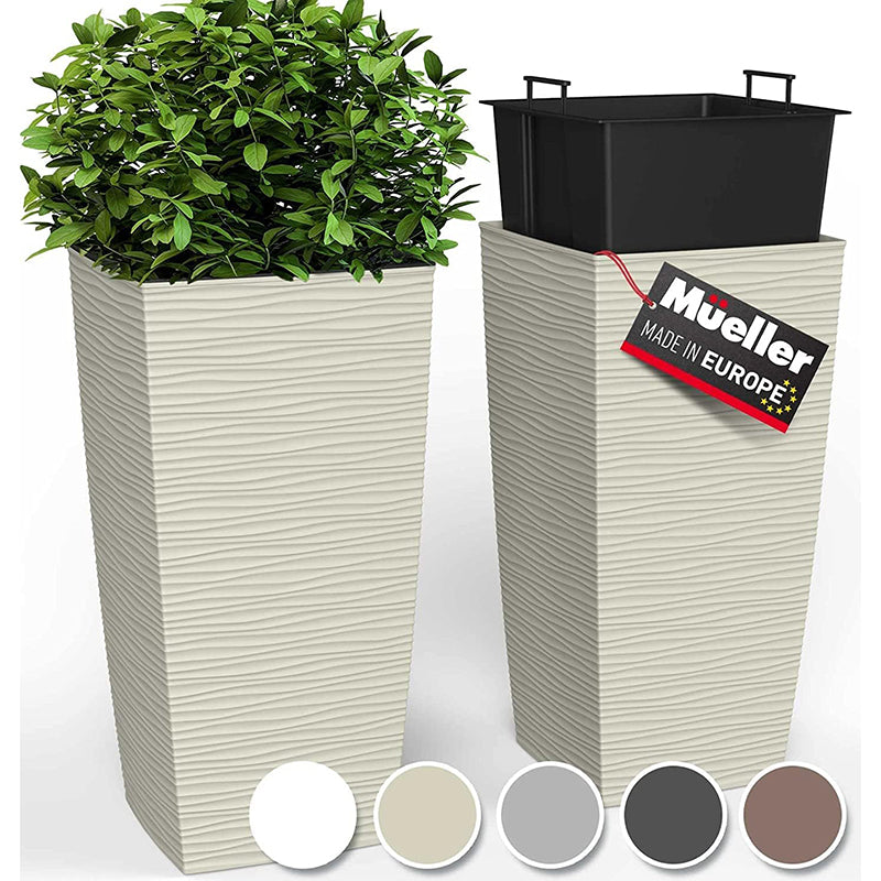 Beige Decorative Planters Set- 27.5"x14"