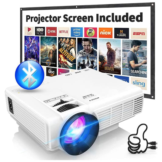 PROJECTOR W/ 100" PROJECTOR SCREEN