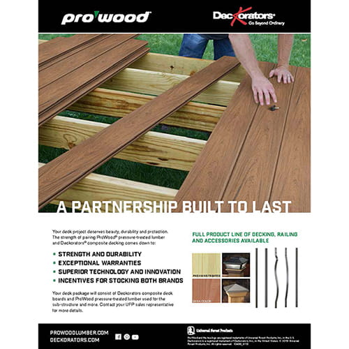 ProWood/Deckorators Combined Sell Sheet