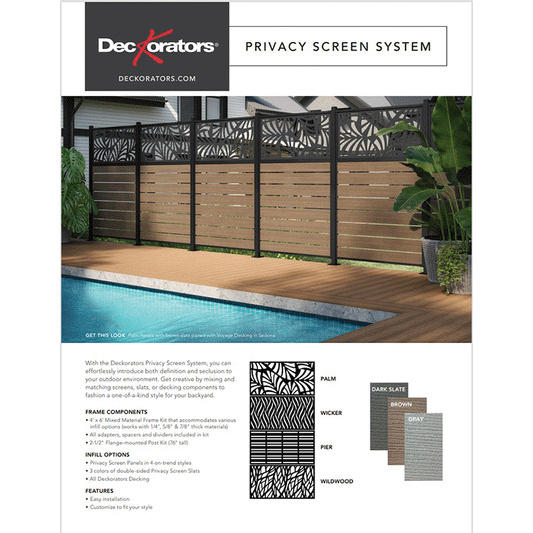 PRIVACY SCREEN SELL SHEET